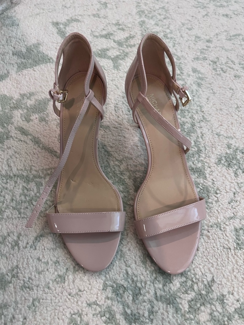 Michael Kors Blush Patent Leather Ankle-Strap Heels